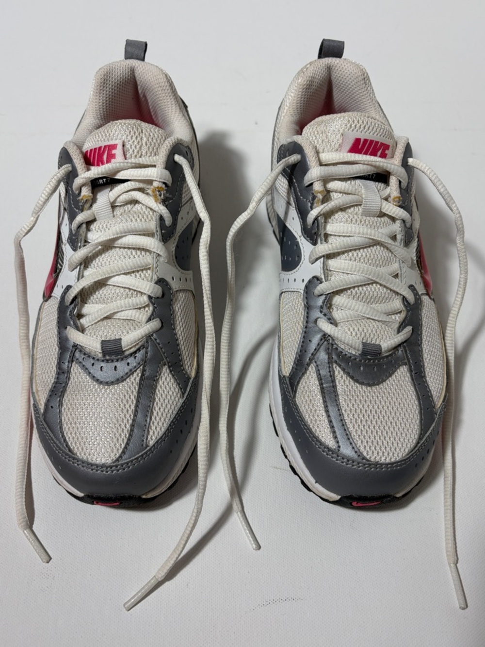Nike Dart 7 GS Youth 6Y White Pink Gray Running Shoes 354820-161